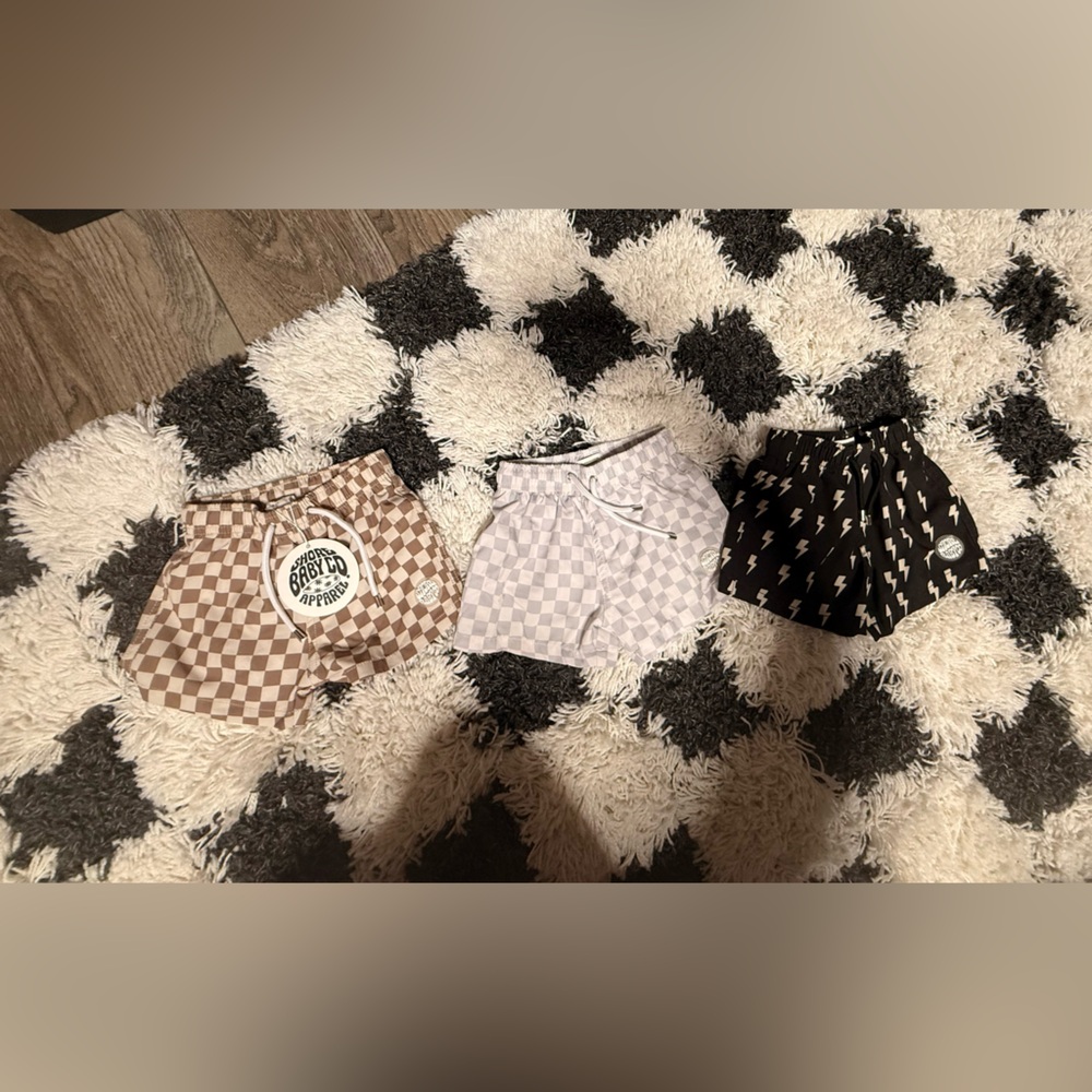 Stylish Kids Checkered Shorts Set
